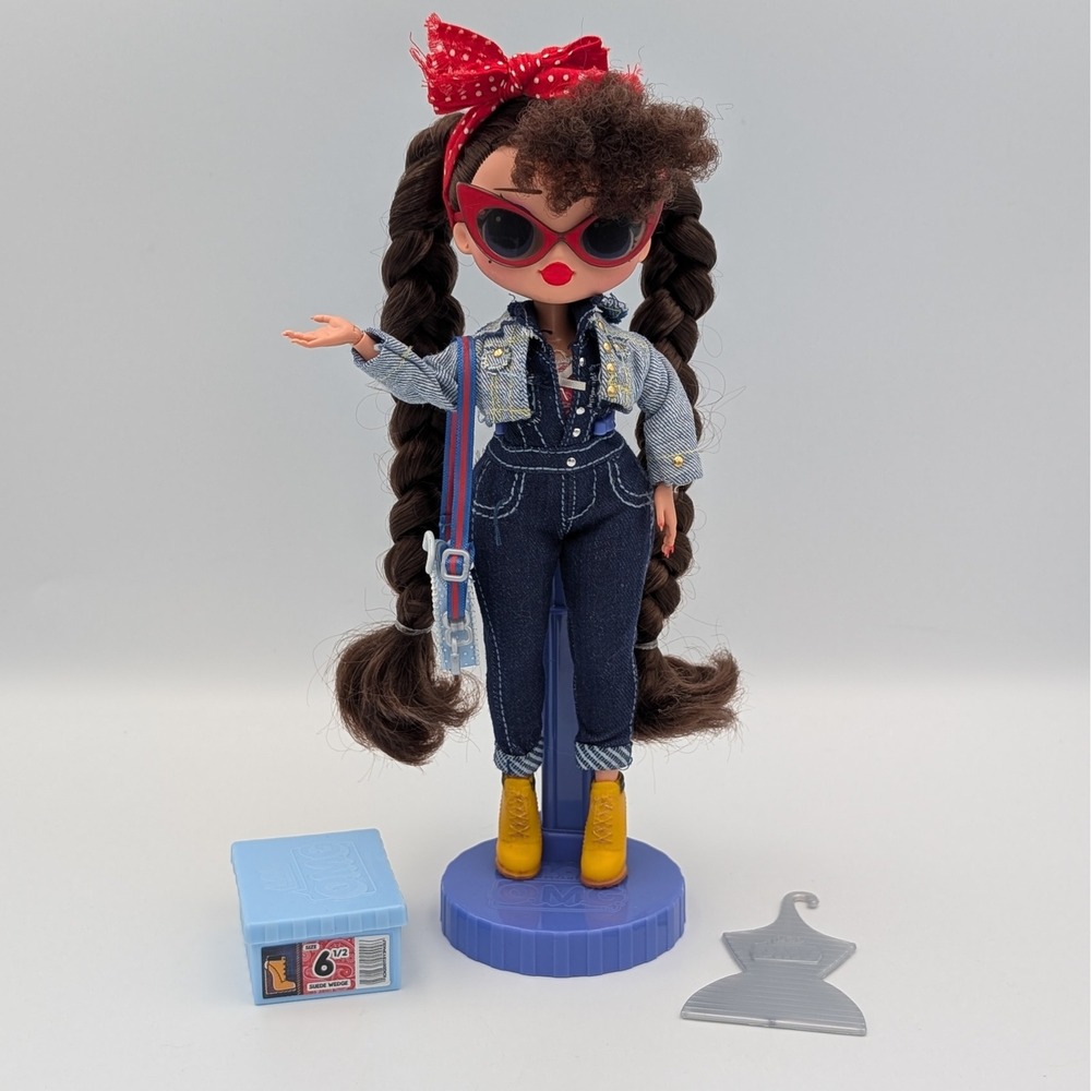 LOL Surprise OMG Busy BB Series 2 Fashion Doll with Denim Outfit and Accessories